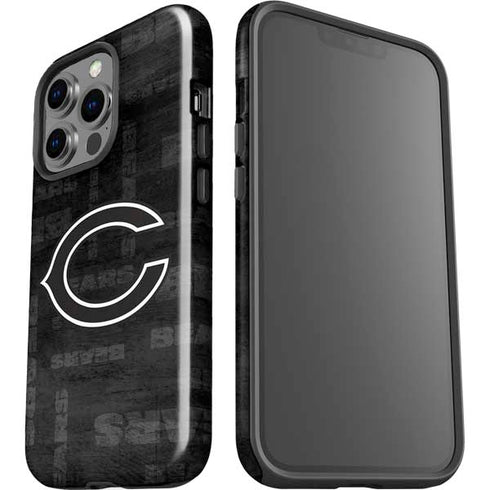 NFL Chicago Bears Black & White iPhone 15 Pro Impact Case